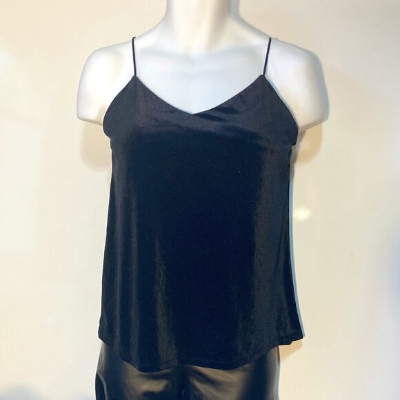A New Day SZ L Classic black velvet camisole Whimsigoth Party Goth Formal Party - Picture 1 of 6